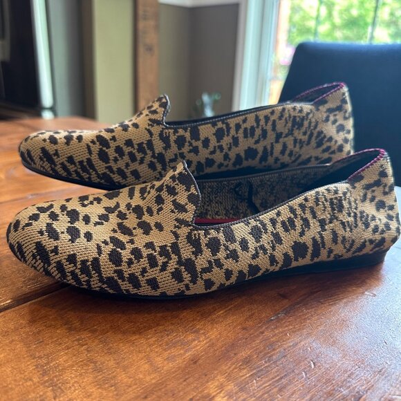 Seven | Womens 8 Amber Loafer Slip On Animal Print Knit Ballet Flat Cheetah - Picture 2 of 11